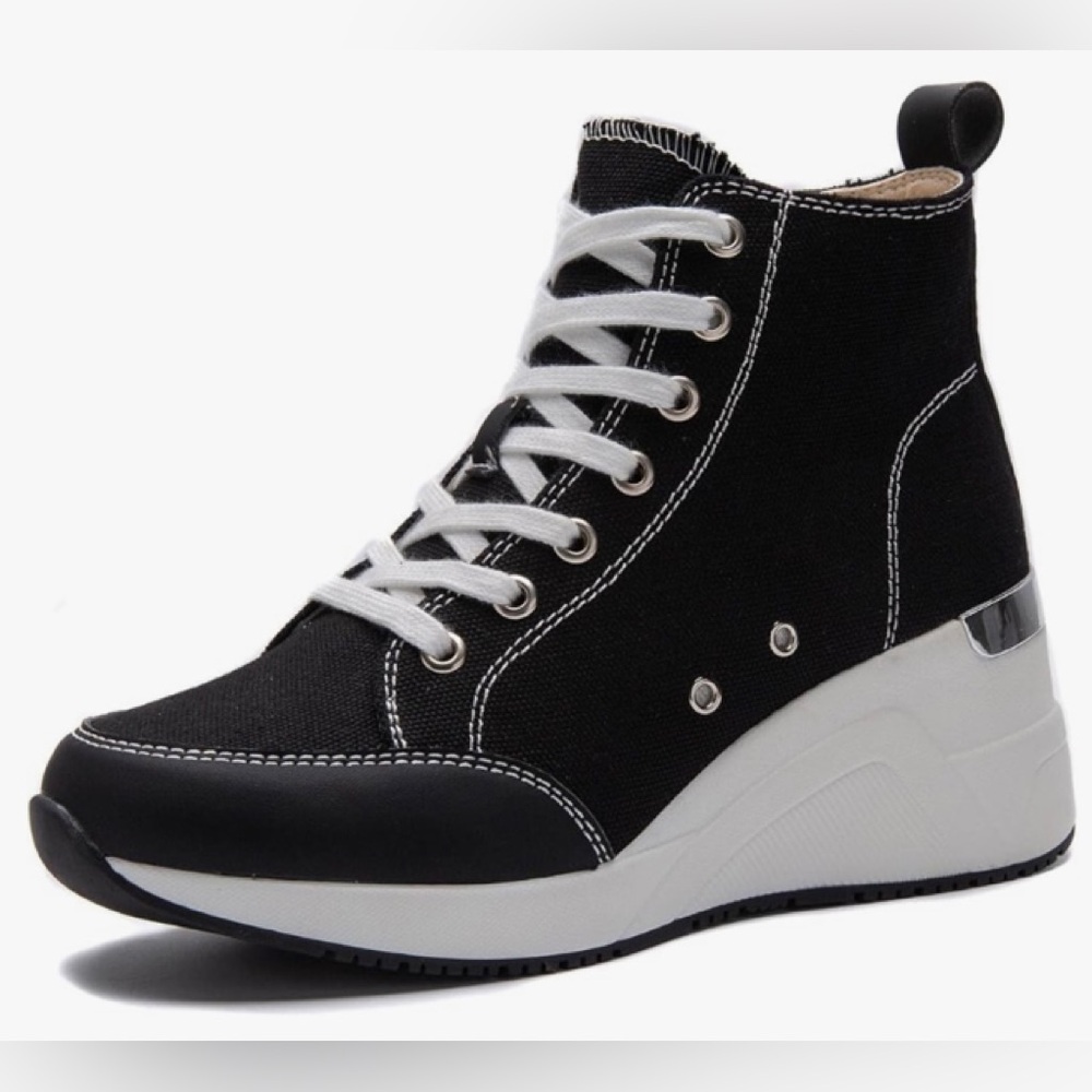 Black Platform Sneakers size 8